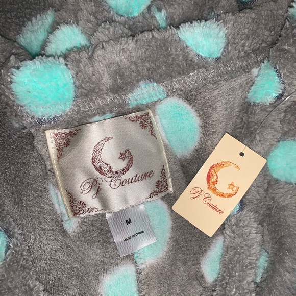 PJ couture plush “dots” pajama sleep pants size M - Picture 3 of 3